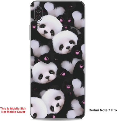 VYBE The Smart Choice Redmi Note 7 Pro Panda Embossed Mobile Skin(Black & White 11)
