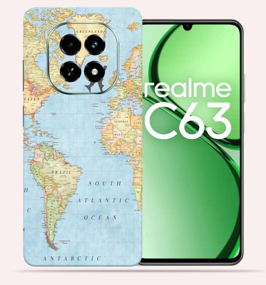 OggyBaba Realme C63 5g Mobile Skin(Word Map)