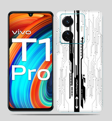 SkinoMania Vivo T1 Pro (5g) Mobile Skin(White-CyberPunk B&W Mobile skin)