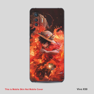 VYBE The Smart Choice Vivo X50 Luffy Mobile Skin Mobile Skin(Orangy Red A3)