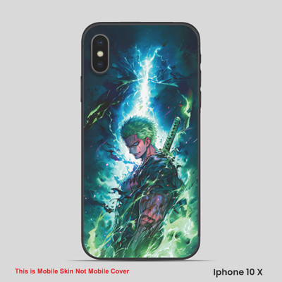 VYBE The Smart Choice iPhone 10X Naruto Embossed Mobile Skin(Milk White, Pink 13)