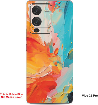 VYBE The Smart Choice Vivo 25 Pro Art Embossed Mobile Skin(Gunmetal 1)