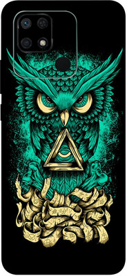 TJ CREATION REDMI 10C Mobile Skin(Angry Owl Skin With High Matte Finish.)