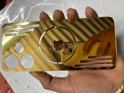 TWUAOP POCO M6 5G BACK PANNEL ACRYLIC SHEET APPLE Mobile Skin(Gold)