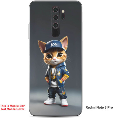 VYBE The Smart Choice Redmi Note 8 Pro Super Cat Embossed Mobile Skin(Gravel A1)