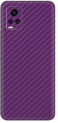 Vcare GadGets Vivo V20 Pro Mobile Skin(Fiber Carbon Purple)
