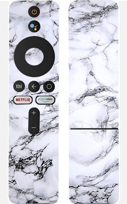 TJ CREATION Mi Smart LED TV Remote Mobile Skin(Ultra Super Milky White Marble Skin With High Matte Finish.)