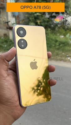 coverbell OPPO A78 (5G)) GOLD APPLE BACK PANEL Mobile Skin(GOLD MIRROR)