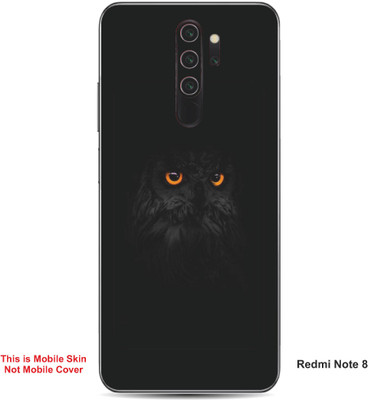 VYBE The Smart Choice Redmi Note 8 Owl Embossed Mobile Skin(Charcoal Black 15)