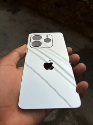 TWUAOP REDMI NOTE 14 5G MIRROR BACK PANNEL ACRYLIC SHEET APPLE Mobile Skin(Silver)