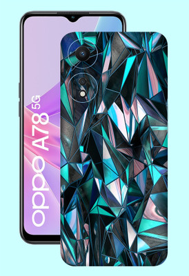 WeCre8 Skin's Oppo A78 5G Mobile Skin(Polygon Blue Multicolor Mobile Skin)