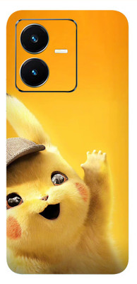 Pochanki Vivo Y22 Mobile Skin(Ultra Super Cute Pikachu Skin With Matte Finish.)