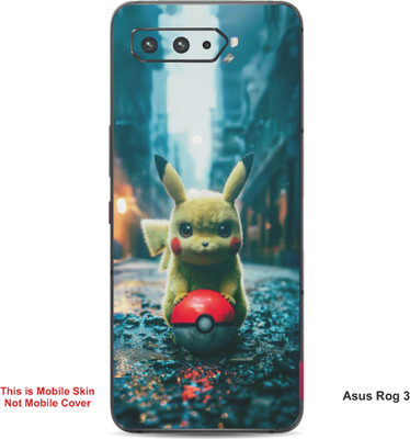 VYBE The Smart Choice Asus Rog 3 Pikachu Embossed Mobile Skin(Dark Beige A5)