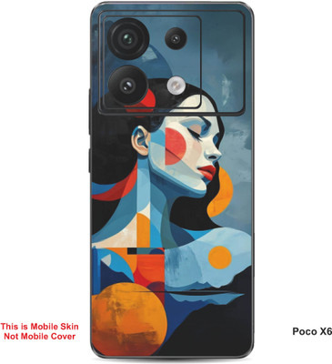 VYBE The Smart Choice Poco X6 Pattern Embossed Mobile Skin(Moonstone Blue 1)
