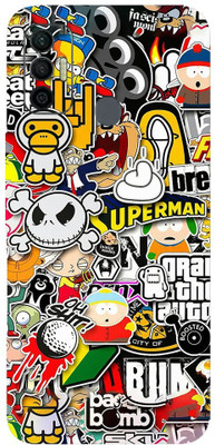 yug emporium Tecno Spark 7 Mobile Skin Sticker ( 3D Multicartoon Superman Theme Skin ) Mobile Skin(Multicolor)