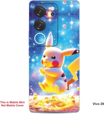 VYBE The Smart Choice Vivo V29 Pikachu Embossed Mobile Skin(Denim Blue B6)