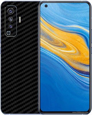 candeal mart vivo X50 5G carbon fiber 3D back skin / sticker wrap / Protective film Mobile Skin(Black)