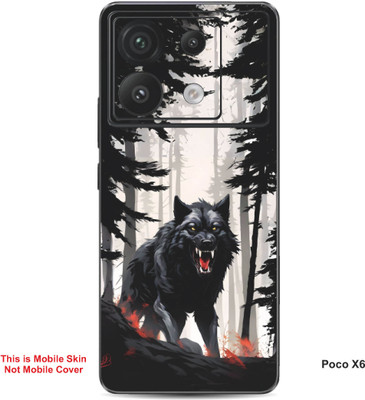 VYBE The Smart Choice Poco X6 Wolf Embossed Mobile Skin(Bee Yellow 1)