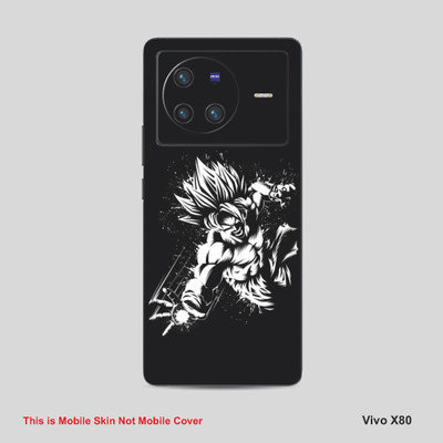 VYBE The Smart Choice Vivo 80X Goku Mobile Skin Mobile Skin(White Black 16)