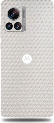 TJ CREATION Motorola Edge 30 Ultra Mobile Skin(Ultra Super Silver Carbon Fiber Skin With High Matte Finish.)