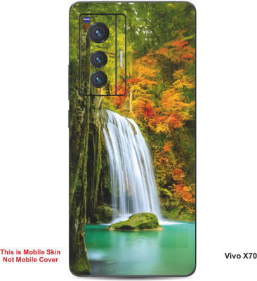VYBE The Smart Choice Vivo X70 Naturel Mobile Skin(Dirty Orange, Green 12)