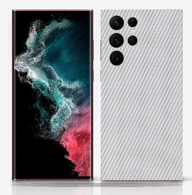 SkinoMania Samsung Galaxy S22 Ultra Mobile Skin(Silver-CF Mobile skin)