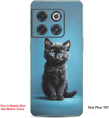 VYBE The Smart Choice One Plus 10T Cat Embossed Mobile Skin(Black & Blue 31)