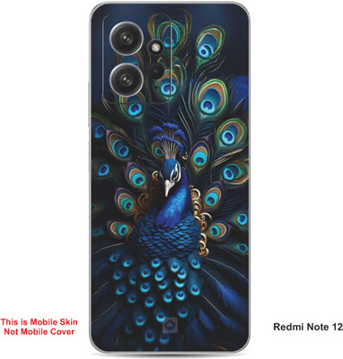 VYBE The Smart Choice Redmi Note 12 Peacock Embossed Mobile Skin(Chathams Blue 21)