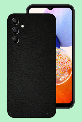 WeCre8 Skin's Samsung Galaxy A14 5G Mobile Skin(Black Leather Mobile Skin)