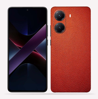 OggyBaba OggyBaba Poco X7 pro 5g Mobile Skin(Red-Leather)