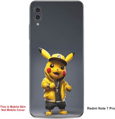 VYBE The Smart Choice Redmi Note 7 Pro Pokemon Embossed Mobile Skin(Banana Yellow A1)