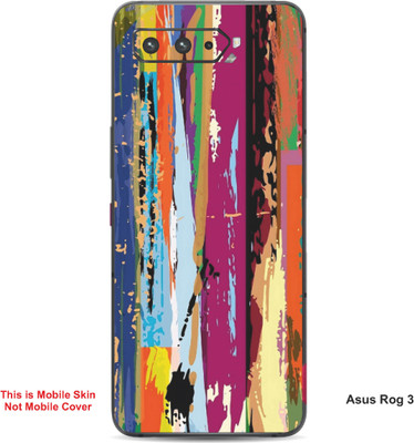 VYBE The Smart Choice Asus Rog 3 Art Embossed Mobile Skin(Rich Maroon 1)