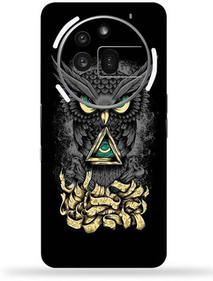 OggyBaba OggyBaba Nothing Phone 3a pro Mobile Skin(Black- Angry -Owl)