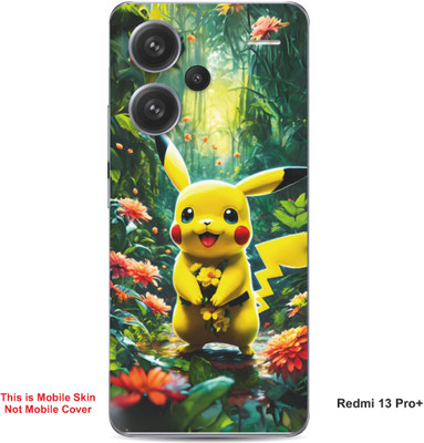 VYBE The Smart Choice Redmi 13 Pro Plus Pikachu Embossed Mobile Skin(Light Tan A1)