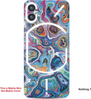 VYBE The Smart Choice Nothing 1 Abstract Embossed Mobile Skin(Smalt Blue 1)