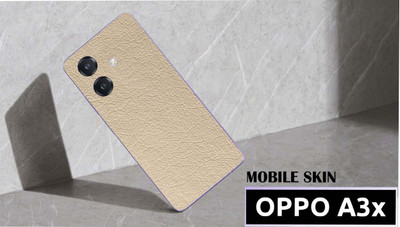 BUGGU OPPO A3x 5G Mobile Skin(Ulltra Super CREAM LETHER Skin With High Matte Finish., Mobile Skin (Back+Side+Camera))