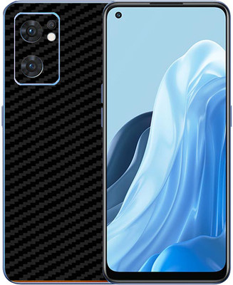 candeal mart Oppo Reno 7 5G /Reno7 5G carbon fiber 3D back skin/sticker wrap /Protective film Mobile Skin(Black)