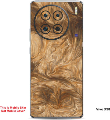 VYBE The Smart Choice Vivo X90 Abstract Embossed Mobile Skin(Brown Sugar 16)