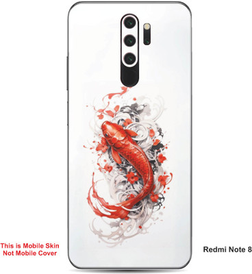 VYBE The Smart Choice Redmi Note 8 Fish Embossed Mobile Skin(Pastel Orange 15)