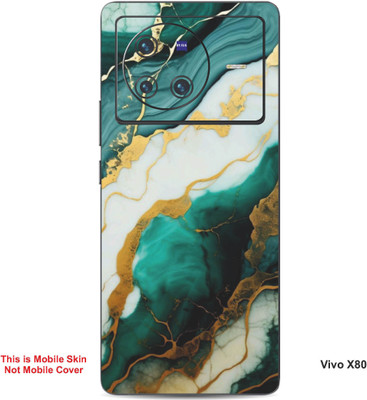 VYBE The Smart Choice Vivo X80 Abstract Embossed Mobile Skin(Sea Turtle Green 14)