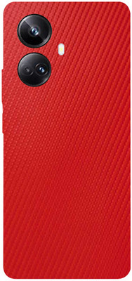 BUGGU Realme 10 Pro Plus (5g) Mobile Skin(Ultra Super Red Carbon Fibre Skin With High Matte Finish.)
