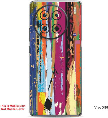VYBE The Smart Choice Vivo X90 Art Embossed Mobile Skin(Rich Maroon 16)