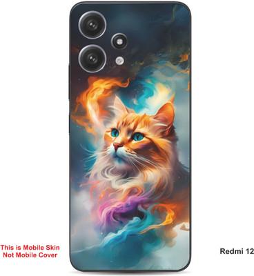 VYBE The Smart Choice Redmi 12 Cat Embossed Mobile Skin(Pale Copper 7)