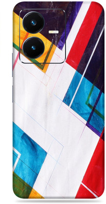 SkinoMania Vivo Y22 Mobile Skin(Multicolor Lines)