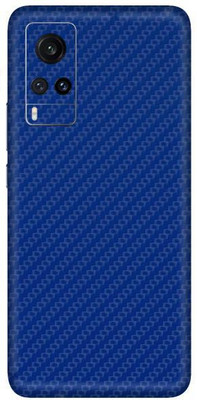 Vcare GadGets Vivo X60 Mobile Skin(Fiber Carbon Blue)