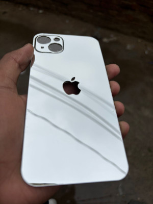 TWUAOP I PHONE 13 MINI MIRROR BACK PANNEL ACRYLIC SHEET APPLE Mobile Skin(Silver)