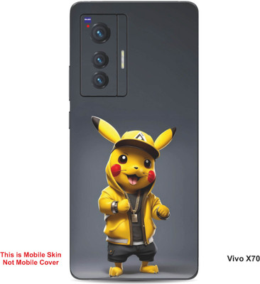 VYBE The Smart Choice Vivo X70 Pokemon Embossed Mobile Skin(Banana Yellow B10)