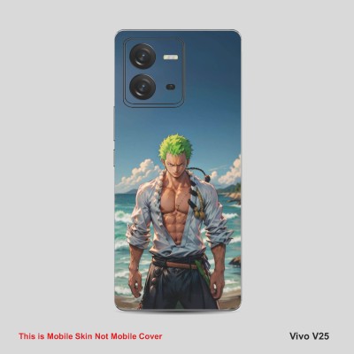 VYBE The Smart Choice Vivo V25 Zoro Mobile Skin Mobile Skin(Metallic Blue 07)