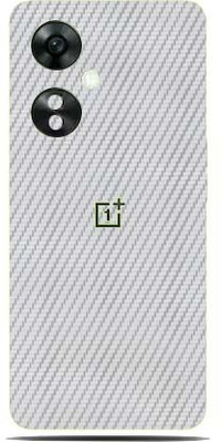 TJ CREATION OnePlus Nord CE 3 Lite 5G, 1+Nord CE 3 Lite 5G Mobile Skin(Ultra Super Silver Carbon Fiber Skin With High Matte Finish.)