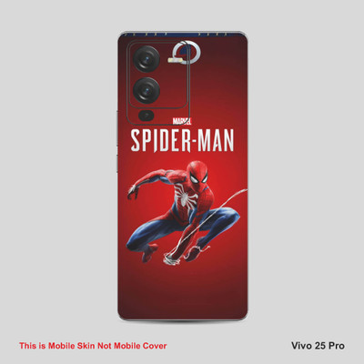 VYBE The Smart Choice Vivo V25 Pro Spiderman Mobile Skin Mobile Skin(Red Brown A33)